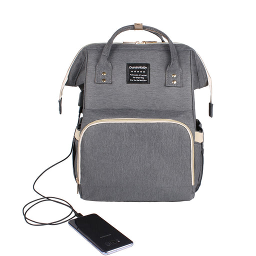 Large Capacity Nappy Bag with USB - gadgetszap