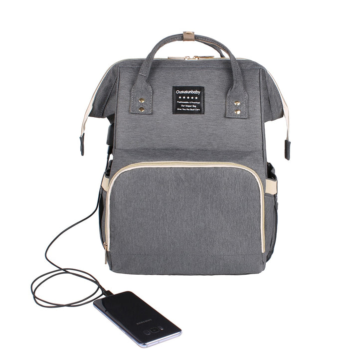 Large Capacity Nappy Bag with USB - gadgetszap
