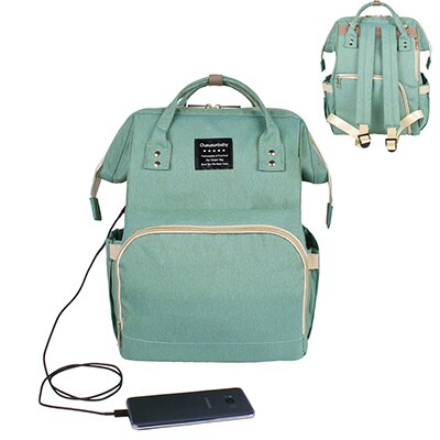 Large Capacity Nappy Bag with USB - gadgetszap