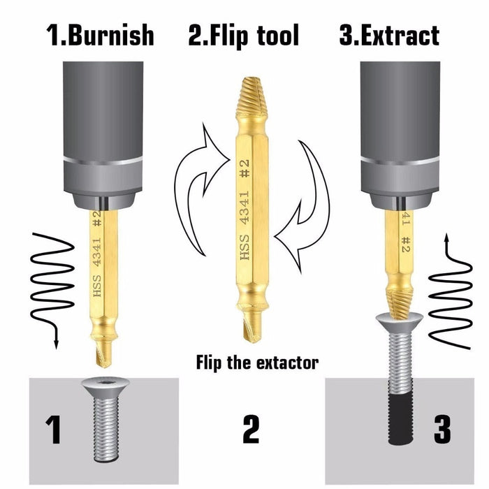 Premium Screw Extractor (Set of 5) - gadgetszap